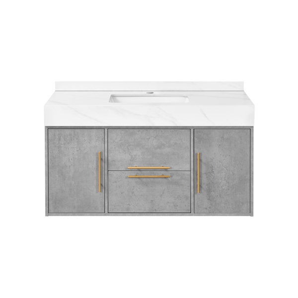 YITAHOME 39.4" WallMounted Single Bathroom Vanity Wayfair Canada